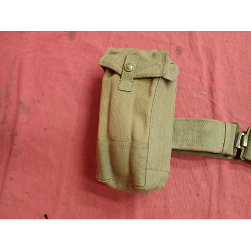 3 - WW2 British 37 patt waist belt and ammo pouches

belt dated 1941. Pouches dated 1943. All in good, c... 