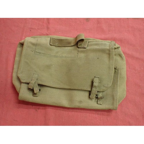 5 - WW2 British tool bag

Maker marked and dated 1943. 14 inches across.