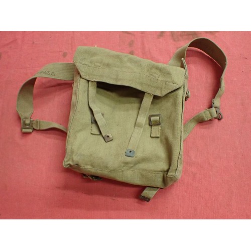 7 - WW2 British smallpack with shoulder straps

Pack dated 1942 with a matched pair of 1943-dated should... 