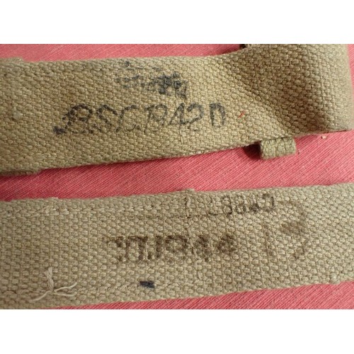9 - Three WW2 British bayonet webbing frogs

All three in excellent clean condition with clear maker mar... 