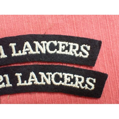 12 - WW2 British 12/21 Lancers titles

Good condition matched pair, 113 mm across.