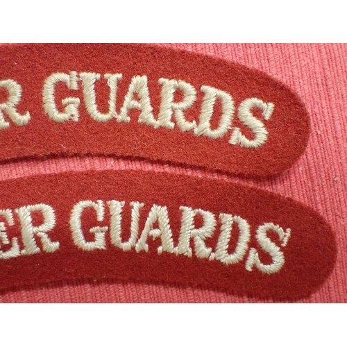 14 - WW2 British Grenadier Guards titles

Near-matching pair, 134 mm across.