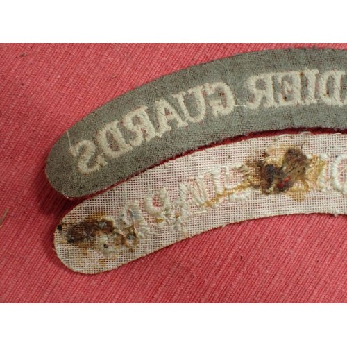 14 - WW2 British Grenadier Guards titles

Near-matching pair, 134 mm across.