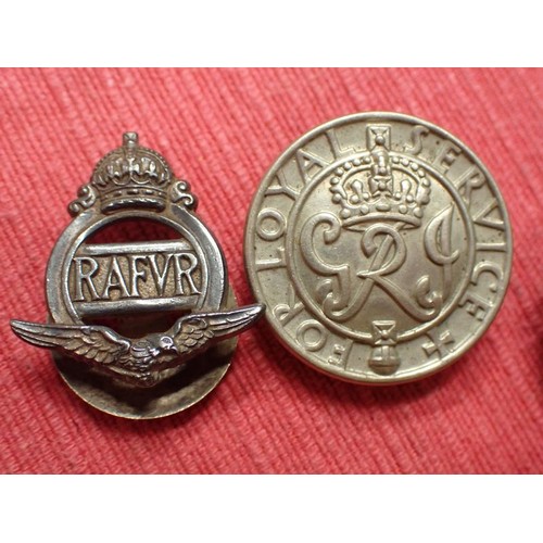 17 - Seven WW2 British metal badges

All with their fixings intact to the backs.