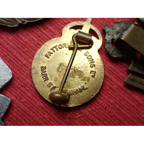 17 - Seven WW2 British metal badges

All with their fixings intact to the backs.