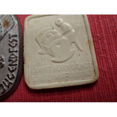19 - 3rd Reich, five day badges, tinnies

Complete, and in good order.