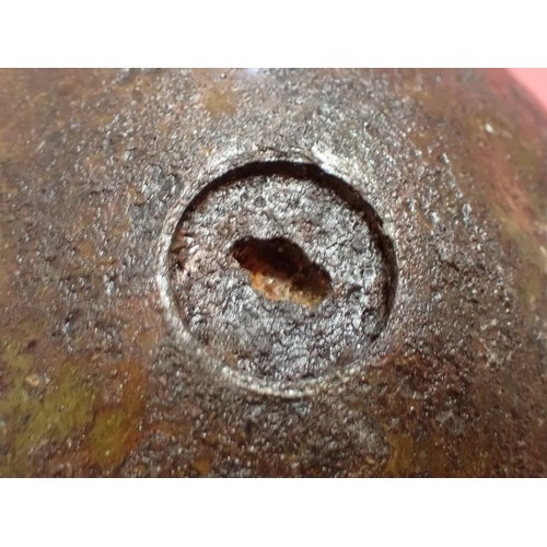 27 - Inert WW2 German Luftwaffe flame-bomb

Luftwaffe petrol-filled, air-dropped flame bomb. Spherical, a... 