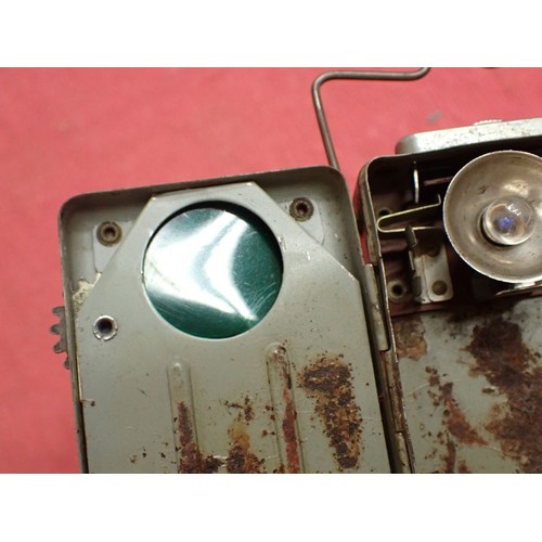 29 - WW2 Italian soldiers' personal torch

Main body, 4.25 inches tall. with red and green filters. Glass... 