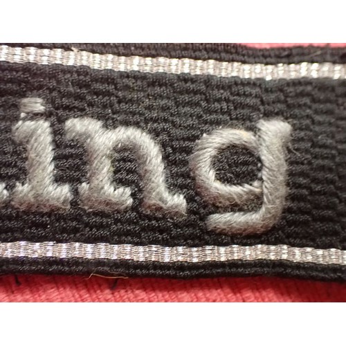 33 - WW2 German Waffen-SS Wiking Division cuff title

Souvenired cuff cutaway from the tunic. Now 380 mm ... 