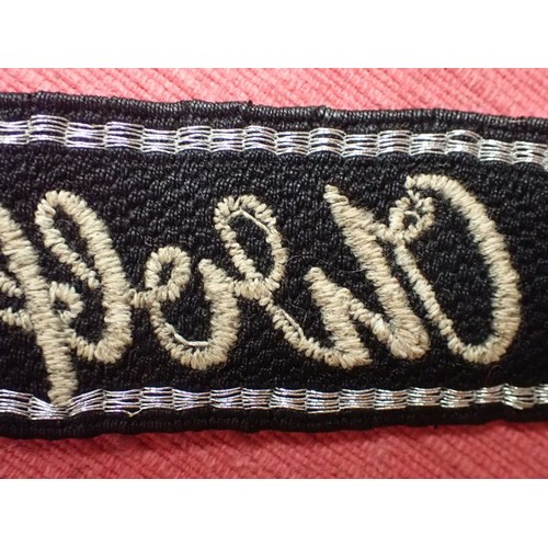 43 - WW2 German Waffen-SS Adolf Hitler division cuff title

Nice-looking, worn cuff title. Stitched scrip... 