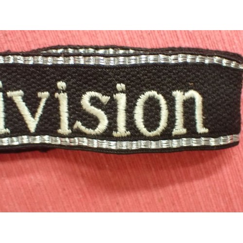 45 - 3rd Reich German SS-Polizei-Division cuff title

Slight wear and some creases; otherwise, in good or... 