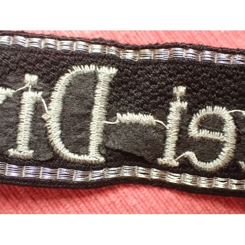 45 - 3rd Reich German SS-Polizei-Division cuff title

Slight wear and some creases; otherwise, in good or... 