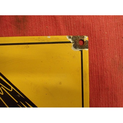 53 - 3rd Reich German blood and soil wall sign

Enamel on steel wall sign, 400 by 300 mm. Maker marked to... 