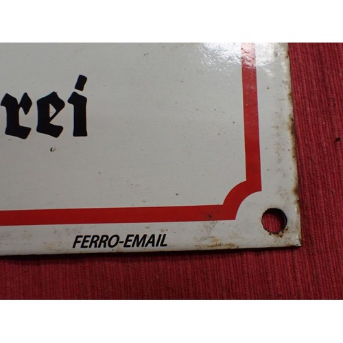 55 - 3rd Reich German NSDAP office wall sign

Small size sign, 300 by 200 mm. Enamel on steel. In very go... 
