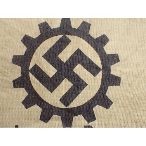 56 - WW2 German DAF armband

Printed armband. The white linen slightly discoloured.