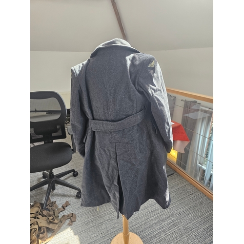 170 - Two post war British military great coats, sizes are shown on the pictures
