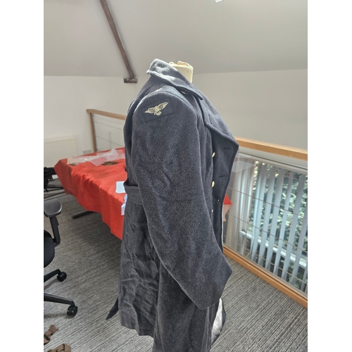 170 - Two post war British military great coats, sizes are shown on the pictures