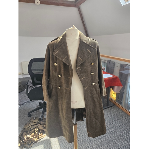 170 - Two post war British military great coats, sizes are shown on the pictures