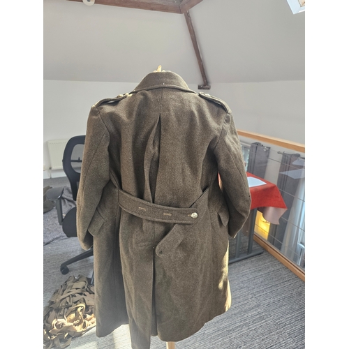 170 - Two post war British military great coats, sizes are shown on the pictures