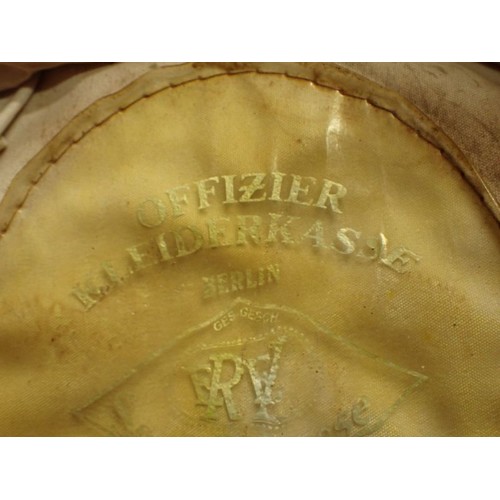 308 - WW2 German Waffen-SS infantry visor cap

Waffen-SS infantryman's visor cap by Erel. No moth nips to ... 