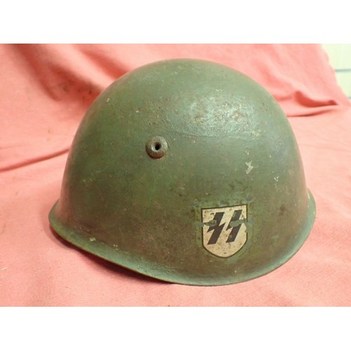 309 - WW2 Italian Waffen-SS volunteers steel helmet

Italian M33 steel helmet with a single Waffen-SS deca... 
