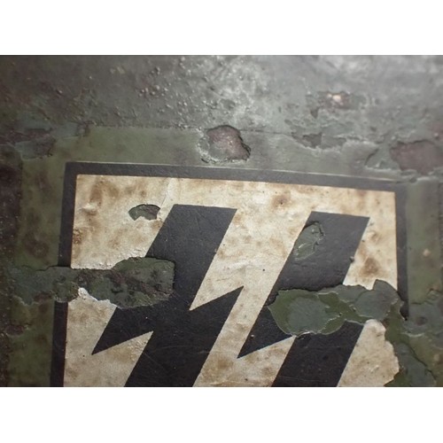 309 - WW2 Italian Waffen-SS volunteers steel helmet

Italian M33 steel helmet with a single Waffen-SS deca... 