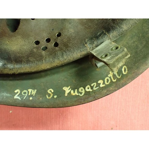 309 - WW2 Italian Waffen-SS volunteers steel helmet

Italian M33 steel helmet with a single Waffen-SS deca... 
