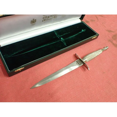 310 - Cased Wilkinson Sword made Fairbairn-Sykes knife

Finely made 1st Pattern F/S knife by Wilkinson. 17... 
