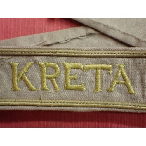 311 - WW2 German Army KRETA cuff title

Tunic removed KERTA cuff band. 458 mm long. Some mild staining and... 