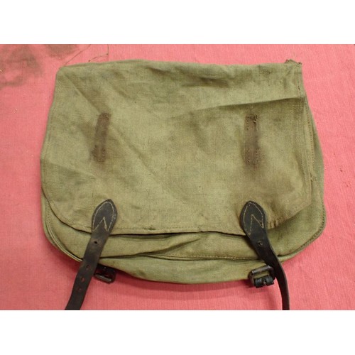 318 - WW2 German breech cover? and a canvas pack

What appears to be a breech cover, possibly for an anti-... 