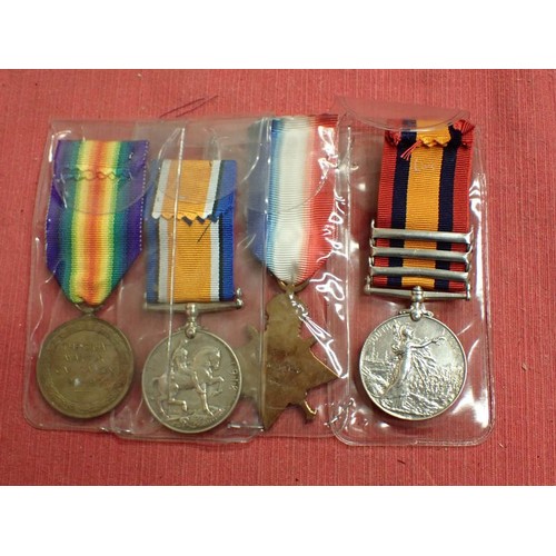 319 - Boer-War Q.S.A. with 1914 Star trio, Royal Engineers

All four named to 9314 SPR W. CAVILL. R.E. Som... 