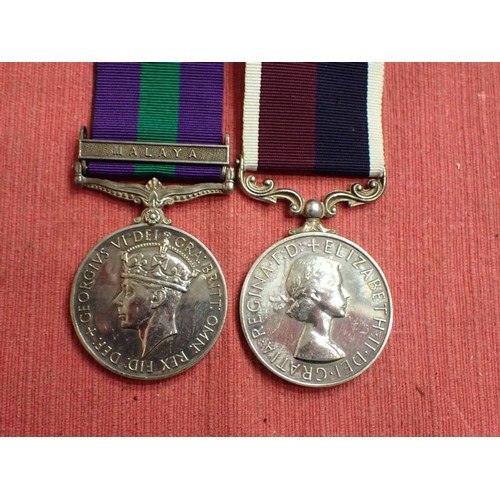 320 - Medal pair, R.A.F. G.S.M. with Malaya clasp, + L.S.G.C.

Had an area of glue to reverse of long cond... 