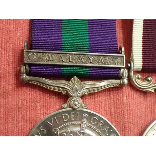 320 - Medal pair, R.A.F. G.S.M. with Malaya clasp, + L.S.G.C.

Had an area of glue to reverse of long cond... 
