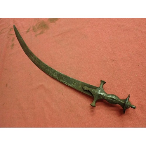 Antique, all steel Talwar sword Small Talwar with a 613 mm blade. Some ...