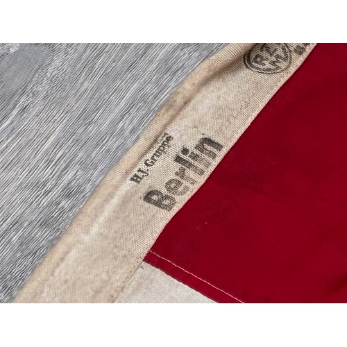 40 - WW2 German Hitler Youth Flag 

Measures 1m wide with issue markings - double sided multi part cotton... 