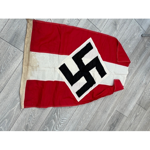 40 - WW2 German Hitler Youth Flag 

Measures 1m wide with issue markings - double sided multi part cotton... 