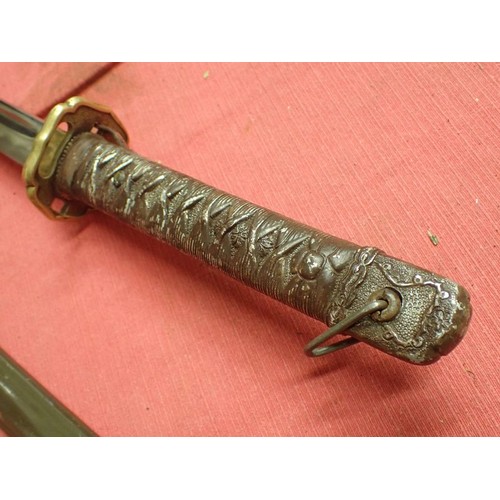 44 - WW2 Japanese N.C.O.s Katana sword

A good condition example with a near-mint blade, 703 mm long. Mat... 