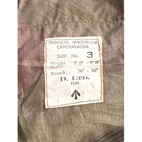 45 - WW2 British Army SAS Camo Windproof Trousers dated 1944

Excellent almost mint condition and a good ... 