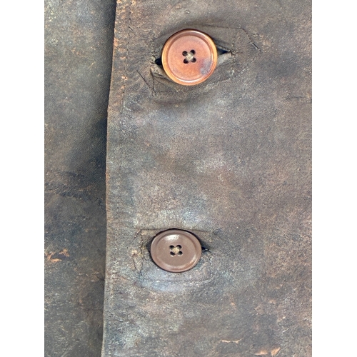 46 - WW2 British Army Lether Jerkin Jacket Dated 1942

some wear scuffing as usual with these functional ... 