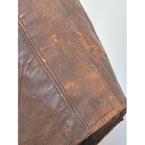 46 - WW2 British Army Lether Jerkin Jacket Dated 1942

some wear scuffing as usual with these functional ... 
