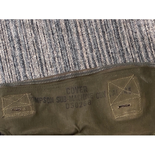 51 - WW2 US Armored Vehicle Cover for Thompson SMG

Very good condition - rare item - zip in good working... 