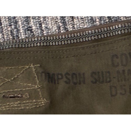 51 - WW2 US Armored Vehicle Cover for Thompson SMG

Very good condition - rare item - zip in good working... 