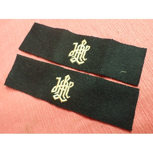 7 - WW2 German L.A.H. division slip-on shoulder strap ciphers

VERY RARE SLIP ON TITLES FOR THE 1ST WAFF... 