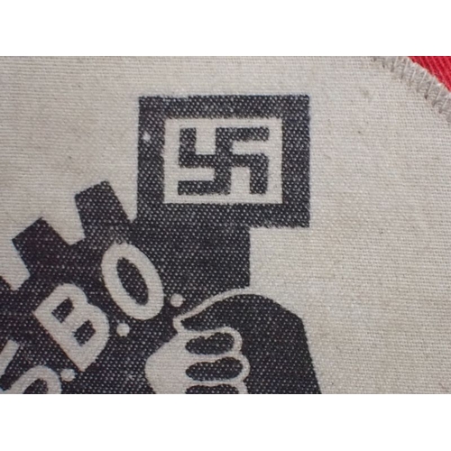 16 - WW2 German N.S.B.O. pennant

DOUBLE SIDED PENNANT WITH PRINTED DECAL TO THE WHITE ROUNDELS. SLIGHT W... 
