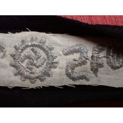 19 - WW2 German R.A.D. cuff title

EXCELLENT CONDITION BLACK WOOLLEN CUFF TITLE. STITCHED SCRIPT. 452 MM ... 