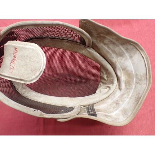 23 - Vintage fencing / sword fighting protective helmet

Rigid iron mesh face covering. London retailer l... 