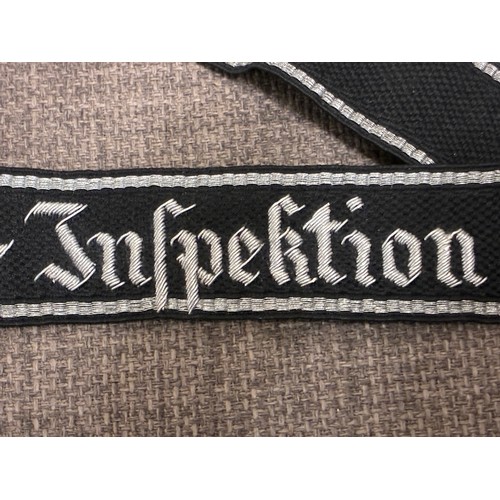 29 - Rare Pre WW2 German SS Inspektion Cuff title.

Rare and seldom seen hand embroidered SS Inspektion c... 