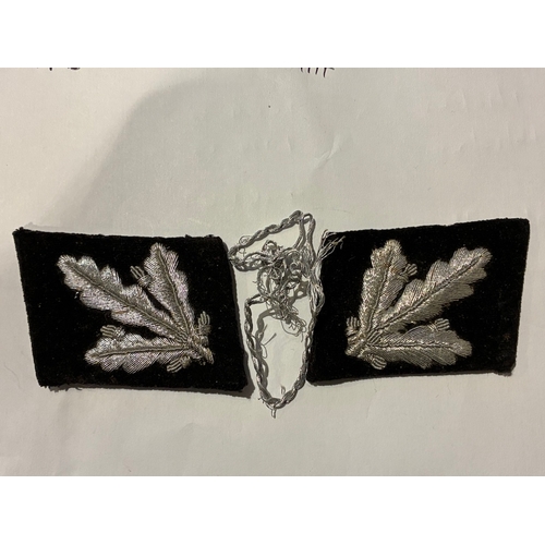 35 - WW2 German Waffen SS Brigadefuhrer Collar Tabs

Rare pair of tabs - a remnant of the detached piping... 