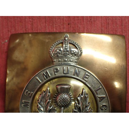 37 - The Royal Scots Fusiliers - Officer's Shoulder Belt Plate

Officers Shoulder Belt Plate. Silvered & ... 