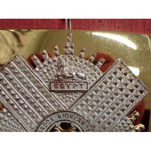 38 - The Gordon Highlanders - Officer's Shoulder Belt Plate

Officers Shoulder Belt Plate. Silvered & gil... 